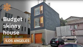 Skinny house in LA affordable minimal modern homeoffice [upl. by Nivrek]