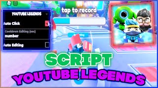 Youtube Legends Script Hack GUI  Auto Click Auto Editing [upl. by Sinegra]