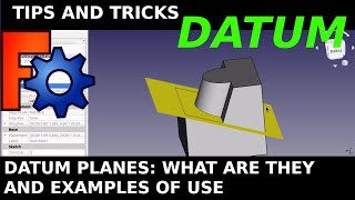 FreeCAD Datum Plane With examples of use Slanted features sketch on curve cross section [upl. by Paton]