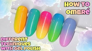 🌅 HOW TO OMBRÉ  GEL POLISH OMBRE  Nail Art Design Tutorial  Gradient  Fade  Blend  Easy [upl. by Artened699]