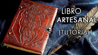 Cómo Hacer un LIBRO ARTESANAL 📚 Tutorial de encuadernación Cómo hacer un libro antiguo casero [upl. by Sitoeht]