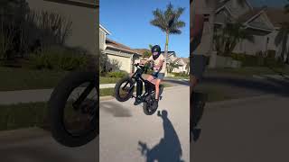 Ridstar wheelie ebike bikelife bike viralvideo stunt extremesports rider ridstar mods [upl. by Hgielsel]