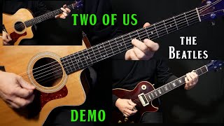 how to play quotTwo Of Usquot on guitar by The Beatles  acoustic guitar lesson tutorial  DEMO [upl. by Bein]