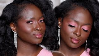 The Highly Requested Pink Eyeshadow Makeup Tutorial  Ohemaa [upl. by Alrrats639]