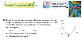 KSSM Matematik Tingkatan 4 Bab 1 praktis komprehensif no10 Fungsi dan persamaan kuadratik [upl. by Notsnarc]