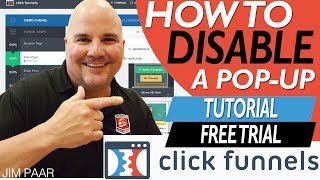 How To Disable A PopUp in Clickfunnels [upl. by Map]