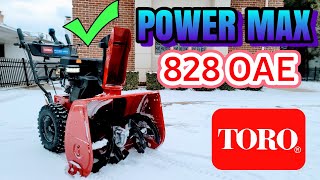 TORO POWER MAX 828 OAE 252cc Two Stage Snowblower [upl. by Aeduj]