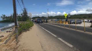 Laniakea Beach road realignment project combats erosion [upl. by Carrington580]