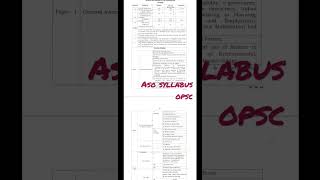 opsc aso syllabus [upl. by Alfie]