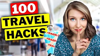 100 Travel Hacks to try in 2024 packing hotel flight amp airport hacks [upl. by Florin559]