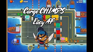 BTD6 Cargo easy CHIMPS guide w Sauda [upl. by Belier]