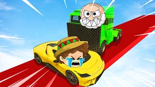 ¡SILVIO vs CAMION DEMOLEDOR 😱💥 SUPER COCHES vs CAMIONES en GTA 5 con SILVIO LIN DANY y PANCRACIO [upl. by Imyaj]