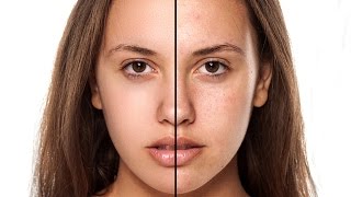 Photoshop Tutorial How to Retouch Skin Flawlessly with Frequency Separation [upl. by Nylhsa]