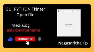 filedialog  askopenfilename in Tkinter [upl. by Breech787]