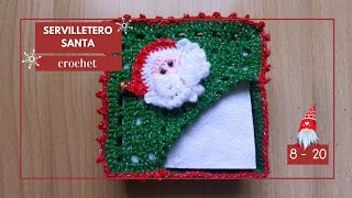 SERVILLETERO DE NAVIDAD  Tejido a Crochet 🎅 [upl. by Gaskill]