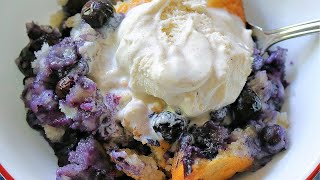 Easy Old Fashioned Blueberry Cobbler [upl. by Adnawal]