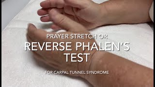 Reverse Phalen’s Test for Carpal Tunnel Syndrome [upl. by Noyk]