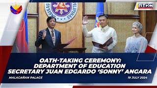 Oathtaking Ceremony Department of Education Secretary Juan Edgardo ‘Sonny’ Angara 07192024 [upl. by Aicirt]