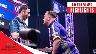 BEST EVER EURO TOUR SESSION  Day Two Evening Highlights  2024 European Darts Grand Prix [upl. by Jenkel298]