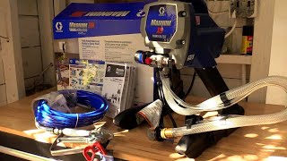 Using My New Graco Magnum X5 Airless Sprayer [upl. by Kinzer508]