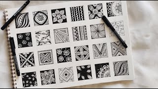 24 Easy Mandala Patterns For Beginners  24 zentangle patterns  Doodle Patterns Mandala Patterns [upl. by Samau634]