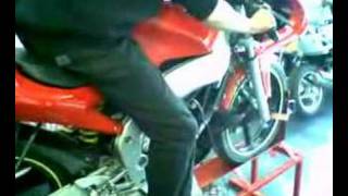 Aprilia RS50 Jorge Lorenzo replica op de testbank [upl. by Aehta]