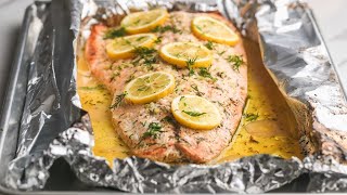 Baked Salmon in Foil [upl. by Sirret359]