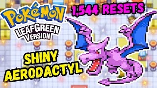 INSANE SHINY AERODACTYL AFTER 1544 FOSSIL REVIVES IN POKEMON FIRE RED amp LEAF GREEN [upl. by Brinkema901]