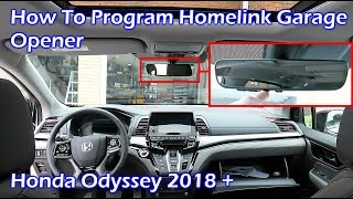 Program Honda HOMELINK Garage Opener  Honda Odyssey 2018 [upl. by Rebel265]