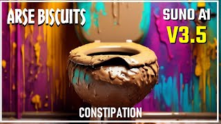 ARSE BISCUITS  Constipation Suno AI woriginal lyrics [upl. by Acinorrev]