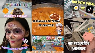 ALTARES EN LA ESCUELA DE KIMBERLY🏫🏵️🎃MAQUILLAJE DE CATRINA🧝🏻‍♀️HUEVITO VIRAL DE TIKTOK🍳😱AHORROS🐖💵 [upl. by Millisent]