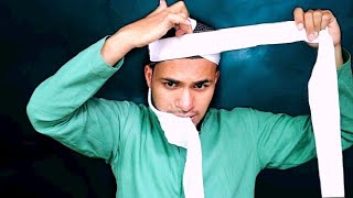 How to tie AMAMAH  AMAMA bandhne ka tarika  IMAMA Sharif  TURBAN Islamic Tutorial  AL Aamir Khan [upl. by Onfre]