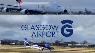 Glasgow Airport Spotting 12022024 A380 737 Max A320neo and More [upl. by Imoin706]