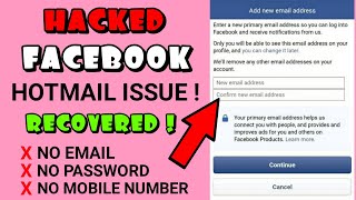 HOTMAIL ISSUE RECOVER FACEBOOK ACCOUNT HACKED 2023 [upl. by Ennaerb]