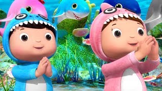 Baby Shark V2  Nursery Rhymes amp Kids Songs  ABCs and 123s  Shark Songs [upl. by Atnoek]