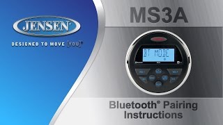 JENSEN® Marine  MS3A Bluetooth Pairing Instructions [upl. by Nytsirc295]