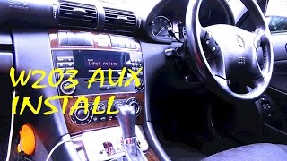 Mercedes C class W203 Aux Install  Easy [upl. by Cave83]