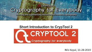 Short Introduction to CrypTool 2 [upl. by Osana11]