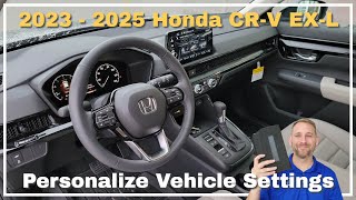 2023 2024 2025 Honda CRV EXL Vehicle Settings [upl. by Kane]