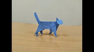 Origami Cat Tutorial [upl. by Hgielra]