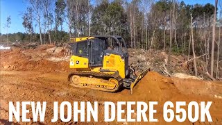 John Deere 650k dozer building a logging road [upl. by Dodie]