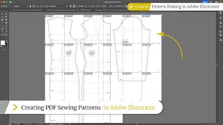 Creating PDF sewing patterns  Digital pattern making tutorial [upl. by Keffer]