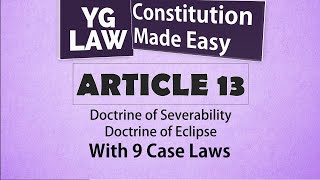 Article 13  Constitution of India [upl. by Corney]