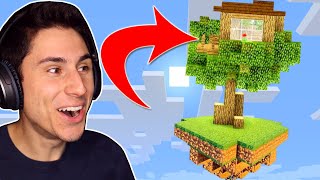 I Built A TREEHOUSE In Minecraft Skyblock [upl. by Zolly]