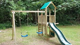 Climbing Frame Installer  Wickey MultiFlyer Wooden Climbing Frame [upl. by Kilroy]