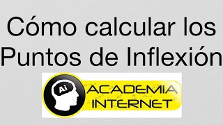 Cálculo de los puntos de inflexión [upl. by Haldane]