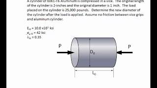 0241 Poissons ratio  EXAMPLE [upl. by Dagnah]