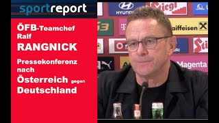 Ralf Rangnick ÖFB Teamchef  die Pressekonferenz nach dem Sieg gegen Deutschland [upl. by Yelnet527]