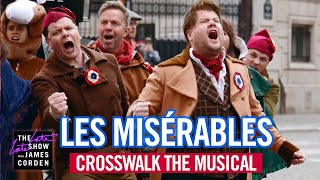 Crosswalk the Musical in Paris  Les Misérables  LateLateLondon [upl. by Aneen910]