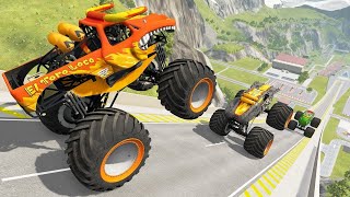 Monster Truck Madness  HighFlying Jumps amp Epic Crashes [upl. by Ayerhs]